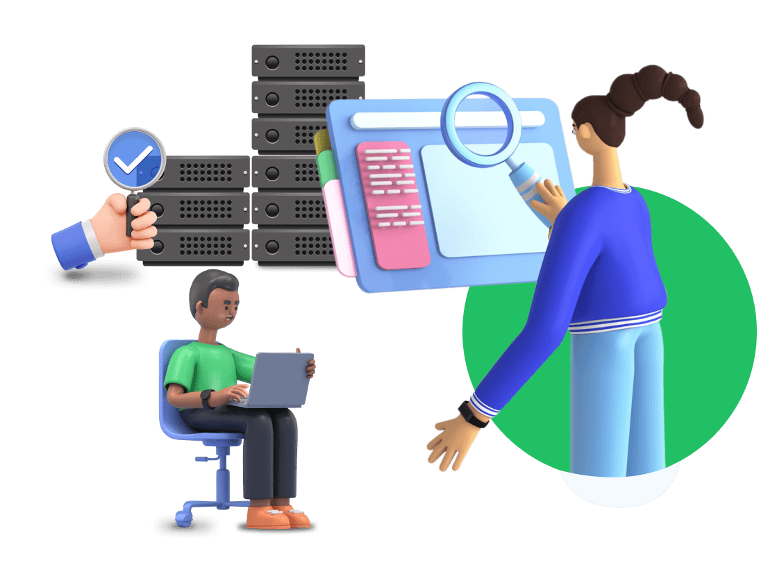 Hero illustration of hiring an admin