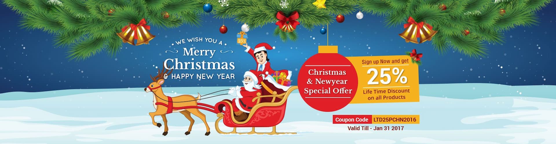 Christmas and New year Special Offer &#8211; 25% Life Time Discount on all Plans