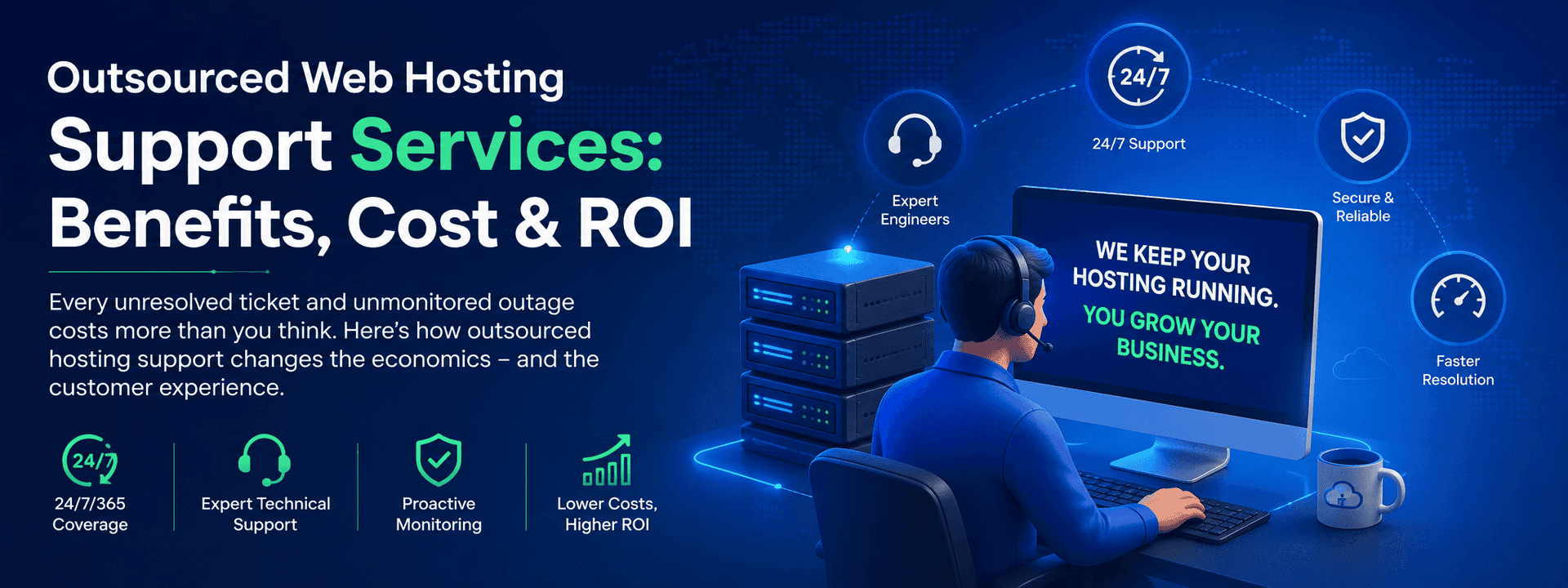 Outsourced Web Hosting Support Services: Benefits, Cost & ROI