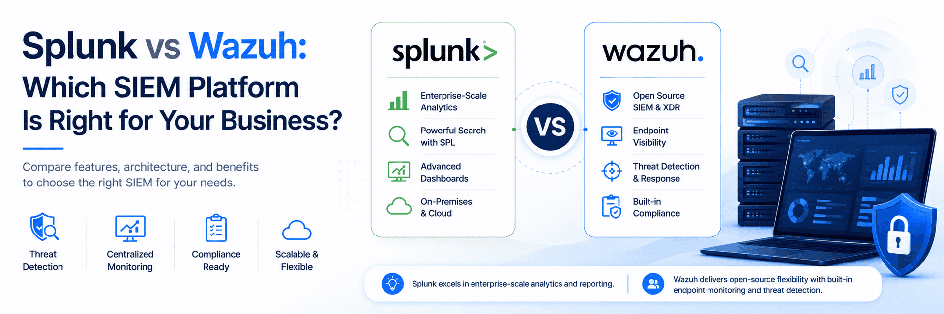 Splunk vs Wazuh: Which SIEM Platform Is Right for Your Business?
